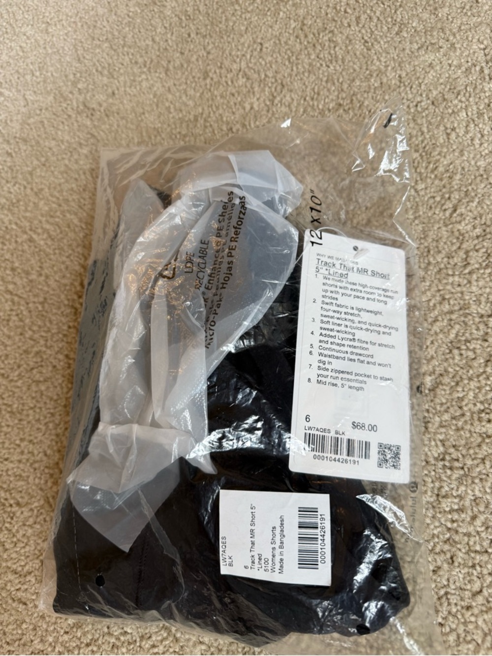 Lululemon Track That MR Short 5” lined - Black